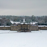 Buy canvas prints of Wentworth Woodhouse Snow Fall by Apollo Aerial Photography