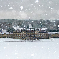 Buy canvas prints of Wentworth Woodhouse A Christmas Scene by Apollo Aerial Photography