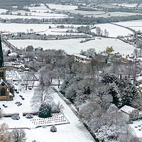 Buy canvas prints of Wentworth In The Snow by Apollo Aerial Photography