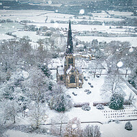 Buy canvas prints of Wentworth Church Christmas Scene by Apollo Aerial Photography