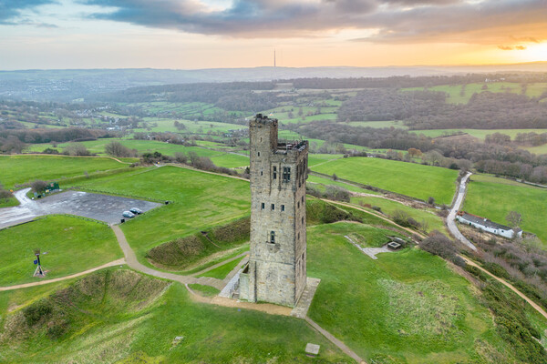 Victoria Tower Castle Hill Picture Board by Apollo Aerial Photography