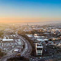 Buy canvas prints of Chesterfield Sunrise by Apollo Aerial Photography