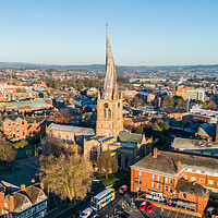 Buy canvas prints of Chesterfields Crooked Spire by Apollo Aerial Photography