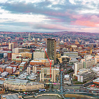 Buy canvas prints of Sheffield City Sunrise by Apollo Aerial Photography