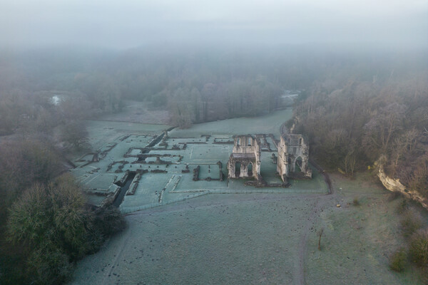 Roche Abbey From Above Picture Board by Apollo Aerial Photography