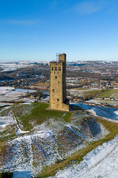 Castle Hill Snow Fall Picture Board by Apollo Aerial Photography