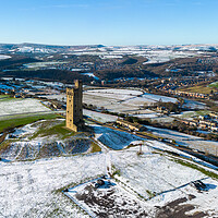 Buy canvas prints of Castle Hill Huddersfield Viewsv by Apollo Aerial Photography
