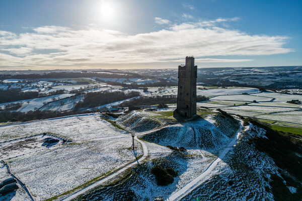 Castle Hill Huddersfield Views Picture Board by Apollo Aerial Photography