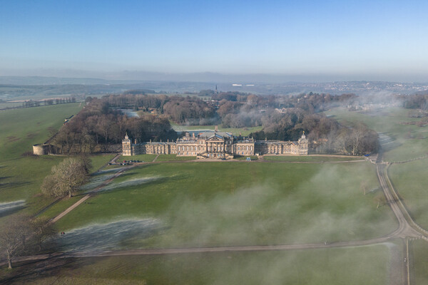 Wentworth Woodhouse In The Mist Picture Board by Apollo Aerial Photography