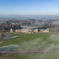 Buy canvas prints of Wentworth Woodhouse In The Mist by Apollo Aerial Photography