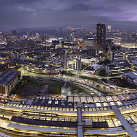 Buy canvas prints of Sheffield Lighting Strike by Apollo Aerial Photography