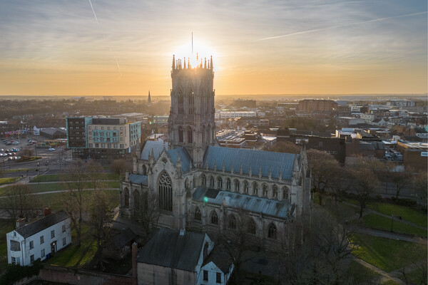 St Georges Church, Doncaster Picture Board by Apollo Aerial Photography