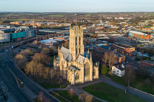 St Georges Church, Doncaster Picture Board by Apollo Aerial Photography