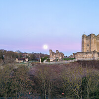 Buy canvas prints of Conisbrough Castle Full Moon by Apollo Aerial Photography