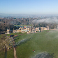 Buy canvas prints of Wentworth Woodhouse In The Mist by Apollo Aerial Photography