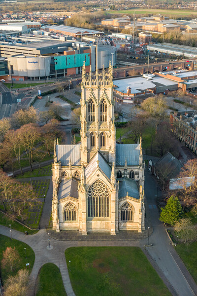 Doncaster Minster Picture Board by Apollo Aerial Photography
