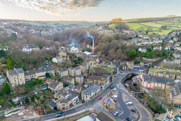 Holmfirth Picture Board by Apollo Aerial Photography