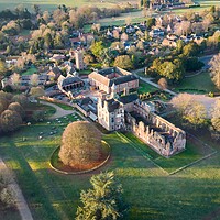 Buy canvas prints of Rufford Abbey by Apollo Aerial Photography