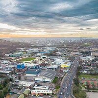 Buy canvas prints of Sheffield From Hillsbrough by Apollo Aerial Photography