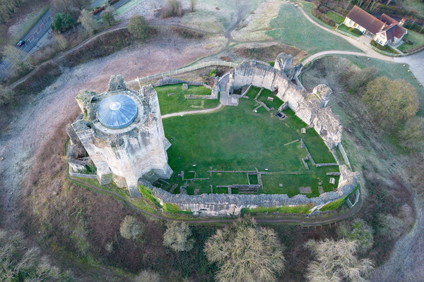Conisbrough Castle Picture Board by Apollo Aerial Photography