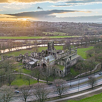 Buy canvas prints of Kirkstall Abbey by Apollo Aerial Photography