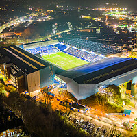 Buy canvas prints of Hillsborough Football Stadium at Night by Apollo Aerial Photography