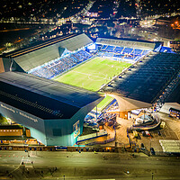 Buy canvas prints of Hillsborough Stadium at Night by Apollo Aerial Photography