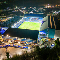 Buy canvas prints of Hillsborough Football Stadium at Night by Apollo Aerial Photography