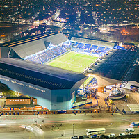 Buy canvas prints of Hillsborough Football Stadium at Night by Apollo Aerial Photography