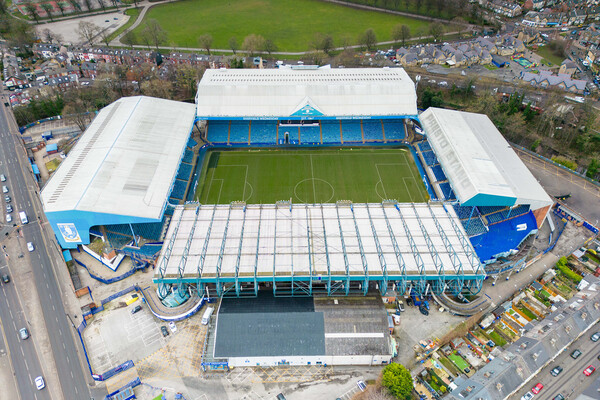 Hillsborough Football Stadium Picture Board by Apollo Aerial Photography