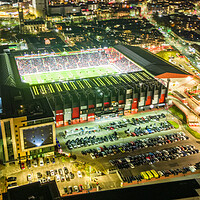 Buy canvas prints of Bramall Lane at Night by Apollo Aerial Photography