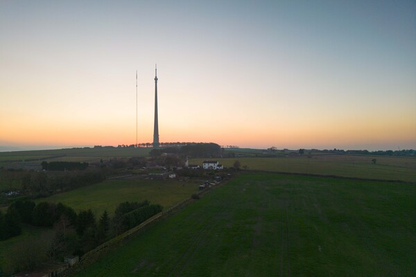 Emley Moor TV Mast Picture Board by Apollo Aerial Photography