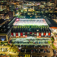 Buy canvas prints of Bramall Lane Night by Apollo Aerial Photography