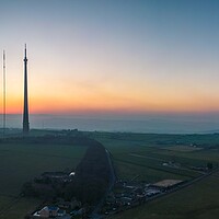 Buy canvas prints of Emley Moor TV Mast by Apollo Aerial Photography
