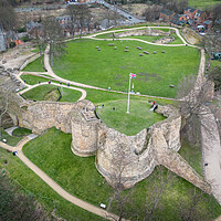Buy canvas prints of Pontefract Castle From The Air by Apollo Aerial Photography