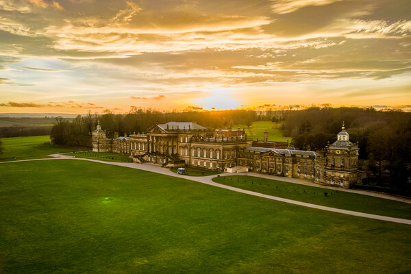 The Sun sets on Wentworth Woodhouse Picture Board by Apollo Aerial Photography