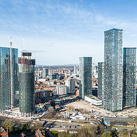Buy canvas prints of Manchester Skyscraper District by Apollo Aerial Photography