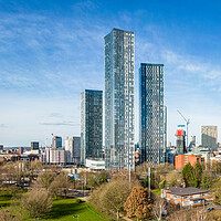 Buy canvas prints of Manchester Skyscrapers by Apollo Aerial Photography