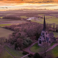 Buy canvas prints of Wentworth Church Rotherham by Apollo Aerial Photography
