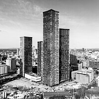 Buy canvas prints of Manchester Black and White  by Apollo Aerial Photography
