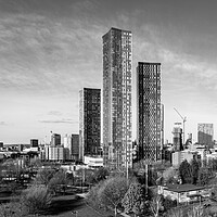 Buy canvas prints of Manchester Black and White by Apollo Aerial Photography