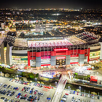 Buy canvas prints of Old Trafford at Night by Apollo Aerial Photography