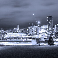 Buy canvas prints of Sheffield Skyline Night by Apollo Aerial Photography