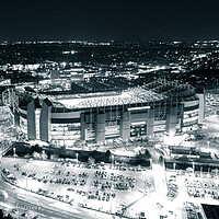 Buy canvas prints of Old Trafford Black and White by Apollo Aerial Photography