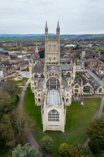 Gloucester Cathedral Picture Board by Apollo Aerial Photography