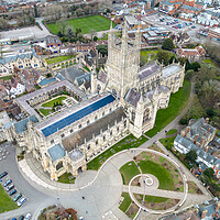 Buy canvas prints of Gloucester Cathedral Aerial by Apollo Aerial Photography
