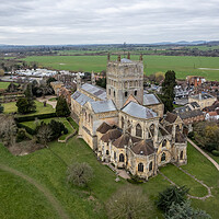 Buy canvas prints of Tewkesbury Abbey by Apollo Aerial Photography