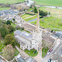 Buy canvas prints of St Lawrence Church Lechlade by Apollo Aerial Photography
