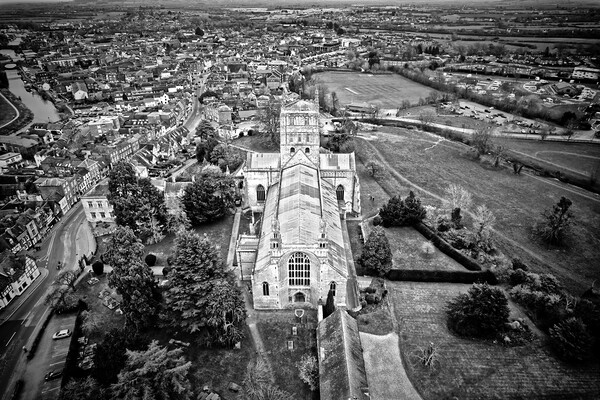 Tewkesbury Abbey Picture Board by Apollo Aerial Photography