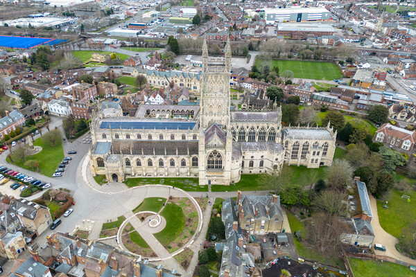 Gloucester Cathedral Picture Board by Apollo Aerial Photography
